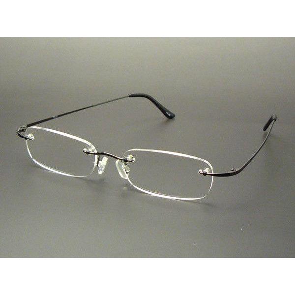 老眼鏡 携帯用 シニアグラス おしゃれ ツーポイント フチなし メガネ