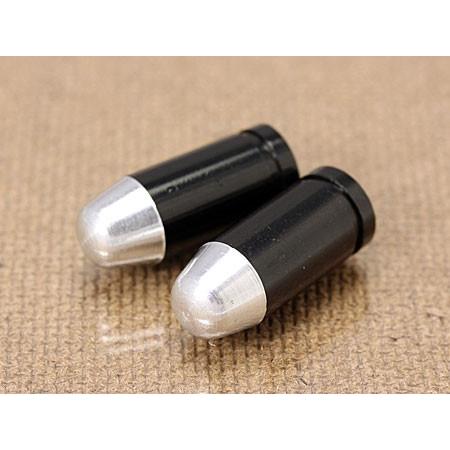 エアバルブキャップ バレット（弾丸） 2個セット ブラック | 