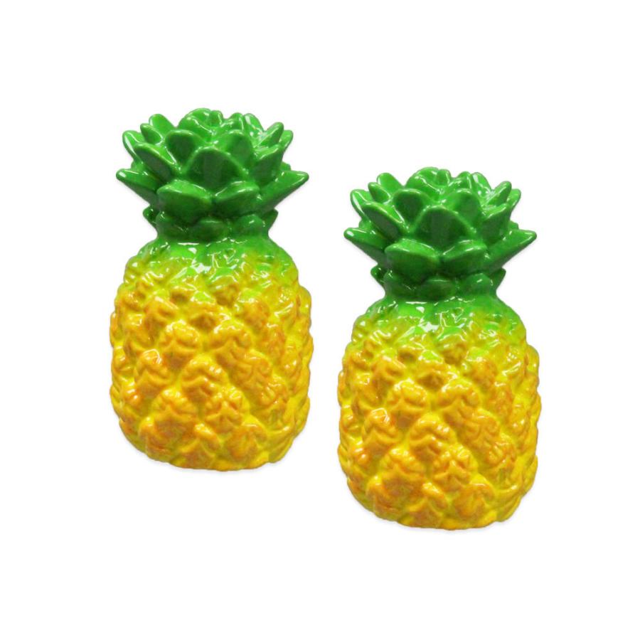 エアバルブキャップ 車 バイク カー用品 カーアクセサリー アメリカ 2個セット BLUE PANIC ブルーパニック パイナップル | 