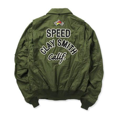Clay Smith ジャケット Mサイズ オリーブグリーン クレイスミス ジャケット MA-1 メンズ 春 薄手 ミリタリー