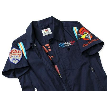 クレイスミス つなぎ 作業着 おしゃれ 半袖 メンズ バイク アメカジ