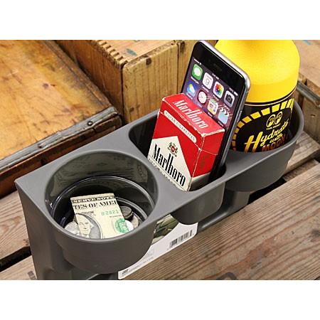 カップホルダー ドリンクホルダー 差し込みタイプ グレー [車/カー