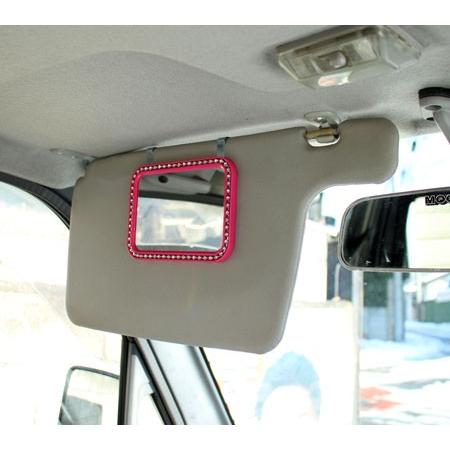 サンバイザー ミラー 鏡 車内 座席 便利 バニティミラー スモール