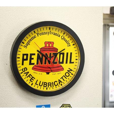 ペンゾイル ペンズオイル PENMZOIL 時計 壁掛け時計 ウォールクロック 掛け時計 おしゃれ 時計 壁掛け アメリカン かっこいい メンズ