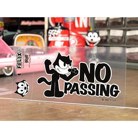 フィリックス・ザ・キャット ステッカー 車 アメリカン キャラクター フィリックス グッズ 雑貨 FELIX THE CAT 転写 NO PASSING メール便OK＿SC-KGAZF3342-MON｜planfirst