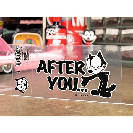 フィリックス・ザ・キャット ステッカー 車 アメリカン キャラクター フィリックス グッズ 雑貨 FELIX THE CAT 転写 AFTER YOU メール便OK＿SC-KGAZF3346-MON｜planfirst