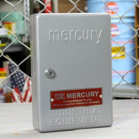 マーキュリー キーボックス 壁掛け インテリア おしゃれ MERCURY 鍵 収納 アメリカ アメリカン雑貨 シルバー｜planfirst