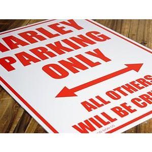 サインプレート サインボード 看板 アメリカン おしゃれ インテリア 壁 飾り 案内板 アメリカン雑貨 ハーレーダビッドソン専用駐車場 | Harley Davidson | 01