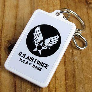 USエアフォース（アメリカ空軍）プラスチックキーホルダー/ブラック
