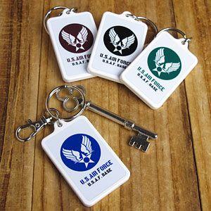 USエアフォース（アメリカ空軍）プラスチックキーホルダー/ブラック