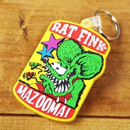 ラットフィンク キーホルダー おしゃれ ラバーキーホルダー キャラクター アメリカ RatFink マズーマ グリーン メール便OK＿KH-RKF048GR-MON｜planfirst