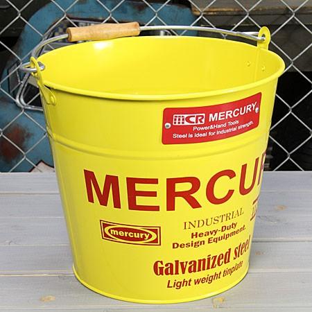 アメリカ　バケツ MERCURY（マーキュリー） バケツ イエロー [おしゃれ/ブリキ/アメリカ