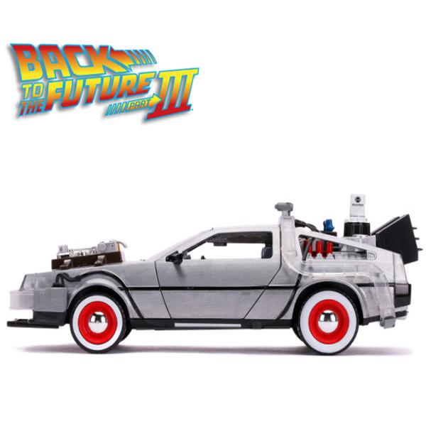 バックトゥザフューチャー ミニカー デロリアン タイムマシン 1:24 BACK TO THE FUTURE PART III TIME MACHINE W/LIGHT｜planfirst｜04