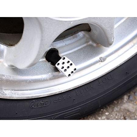 エアバルブキャップ ダイス（サイコロ） 2個セット ホワイト |  | 01