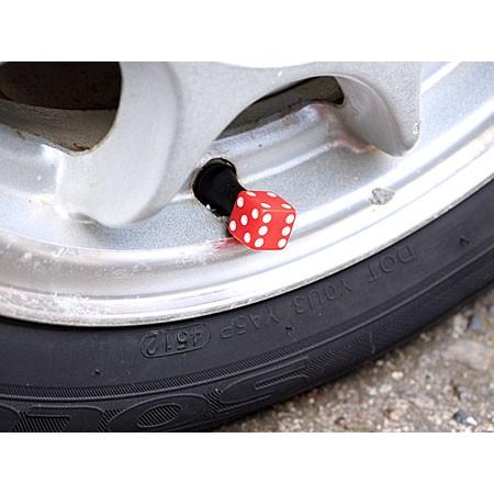 エアバルブキャップ ダイス（サイコロ） 2個セット レッド |  | 01