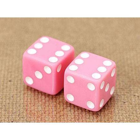 エアバルブキャップ ダイス（サイコロ） 2個セット ピンク | 