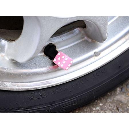 エアバルブキャップ ダイス（サイコロ） 2個セット ピンク |  | 01