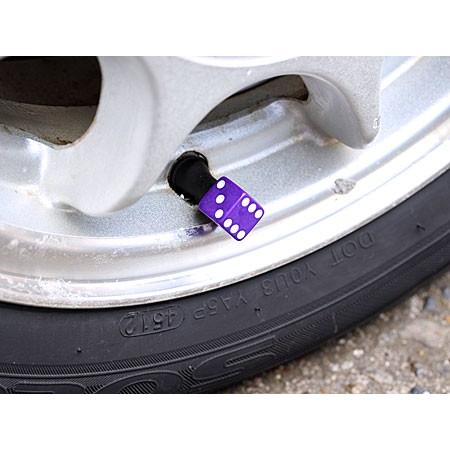エアバルブキャップ ダイス（サイコロ） 2個セット パープル |  | 01