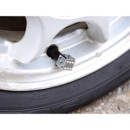 エアバルブキャップ ダイス（サイコロ） 2個セット クローム |  | 01