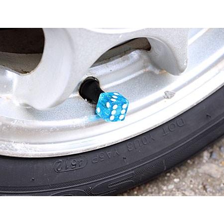 エアバルブキャップ ダイス（サイコロ） 2個セット グリッターブルー |  | 01