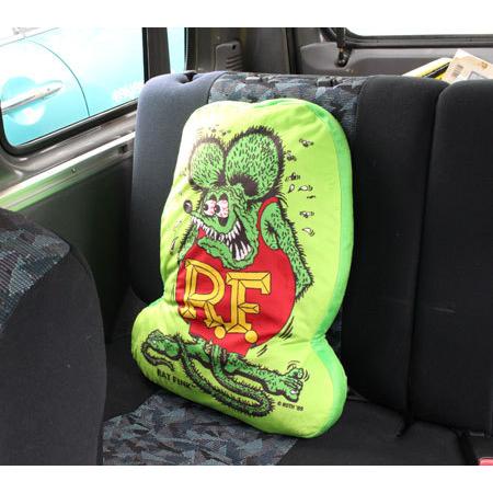 ムーンアイズ　ラットフィンク　インテリア　車内　クッション　カスタムカー　ハワイ Rat Fink ダイカット クッション