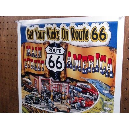ルート６６ポスター ルート66（ROUTE66） ポスター Get Your Kicks On Route66