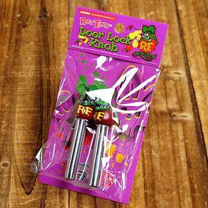 ラットフィンク（RAT FINK） ドアロックノブ 2個セット グリーン | RAT FINK | 02