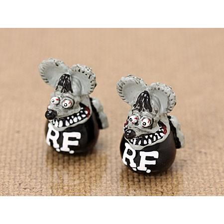 ラットフィンク（RAT FINK） エアバルブキャップ 2個セット グレー | RAT FINK