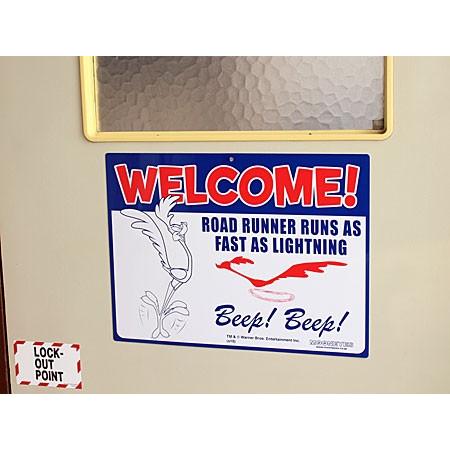 ロードランナー サインプレート サインボード 看板 アメリカン おしゃれ キャラクター アメリカ ウエルカム(WELCOME) | ロードランナー | 01
