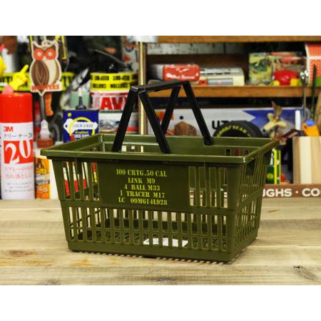 買い物かご バスケット おしゃれ 収納 かご プラスチック ショッピングバスケット マーケットバスケット アメリカ アメリカン雑貨 Army Stencil サイズs Sb Mt1 001 Sho Mbsa U S Junkyard 通販 Yahoo ショッピング
