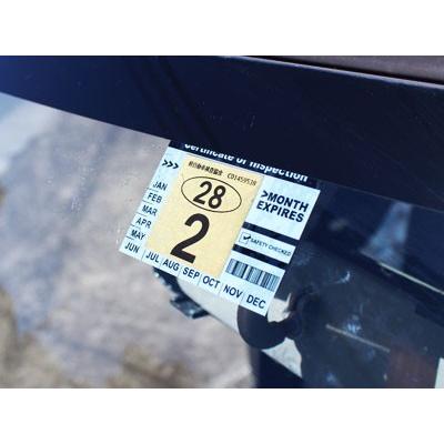 ステッカー 車 車検 アメリカン 車検標章 整備 点検 カバーステッカー Inspectionステッカー カーステッカー 4cmx4cm ブラックｘホワイト Sc 021 Fee U S Junkyard 通販 Yahoo ショッピング