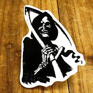 ステッカー 車 アメリカン スカル 捧呈 おしゃれ 死神 かっこいい メール便ok Sc 176 Gen ヘルメット バイク