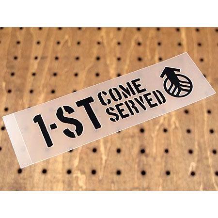 ミリタリー ステッカー おしゃれ かっこいい アメリカン ステンシル アルファベット 転写 世田谷ベース ことわざ 格言 早い者勝ち | 