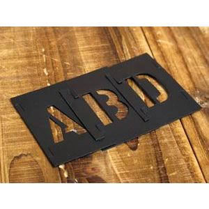 ステンシルシート ステンシルプレート ステンシル アルファベット ミリタリー DIY プラスチック製 46ピースセット 1インチ(約2.5cm) |  | 01