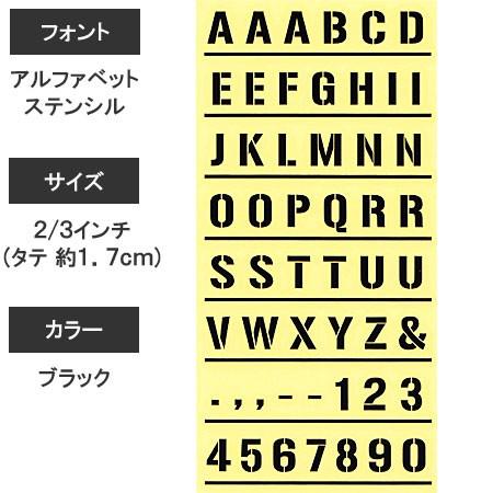 アルファベット＆数字ステンシル転写ステッカーセット ステッカー 車