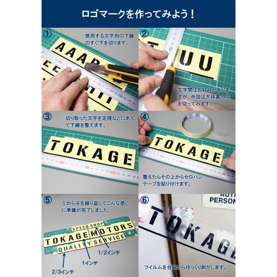 アルファベット＆数字ステンシル転写ステッカーセット ステッカー 車