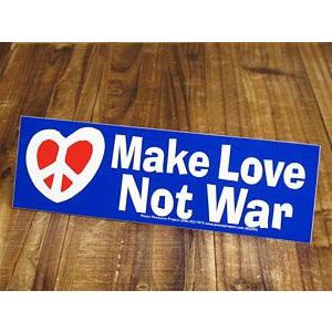 ステッカー 反戦 平和 車 アメリカン おしゃれ バイク ヘルメット かっこいい Make Love, Not War 「戦争ではなく、愛し合おう」 | 