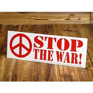 ステッカー 反戦 平和 車 アメリカン おしゃれ バイク ヘルメット かっこいい STOP THE WAR！ 「戦争をやめよう！」 | 