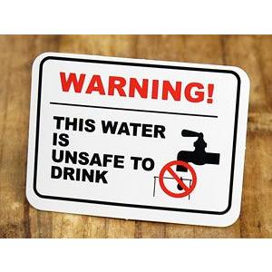 ステッカー アメリカン インテリア サイン 表示 案内 注意 警告 おしゃれ かっこいい 「この水は飲めません」 メール便OK＿SC-EL002-SXW｜planfirst