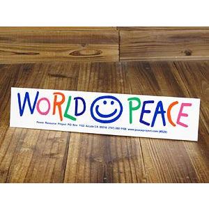 ステッカー 平和 反戦 車 アメリカン おしゃれ バイク ヘルメット かっこいい WORLD PEACE サイズL | 