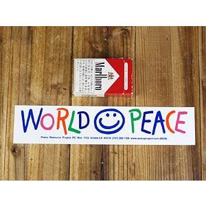 ステッカー 平和 反戦 車 アメリカン おしゃれ バイク ヘルメット かっこいい WORLD PEACE サイズL |  | 01