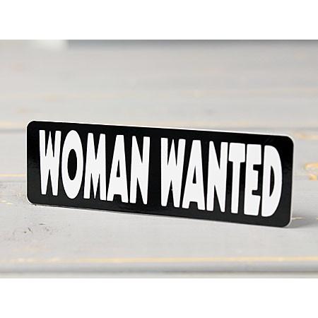 ステッカー ヘルメット 車 アメリカン おしゃれ バイク かっこいい WOMAN WANTED 女ほしい！ | 