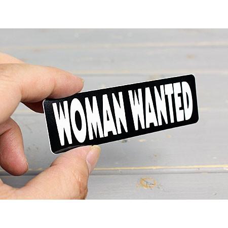 ステッカー ヘルメット 車 アメリカン おしゃれ バイク かっこいい WOMAN WANTED 女ほしい！ |  | 01