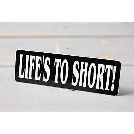 ステッカー ヘルメット 車 アメリカン おしゃれ バイク かっこいい LIFE'S TO SHORT！ 人生は短い！ | 