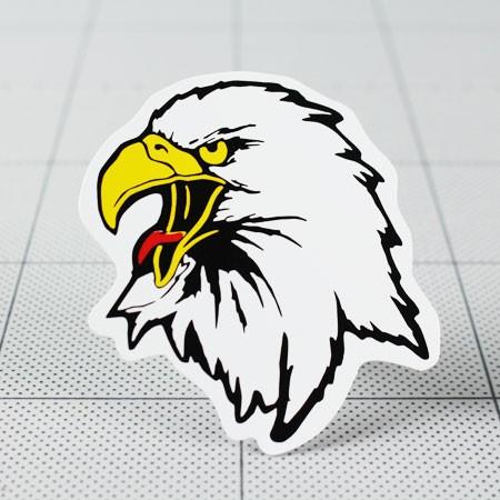 ステッカー アメリカン Eagle おしゃれ かっこいい アメリカン雑貨 イーグル ギター スケボー バイク ヘルメット メール便ok Sc 237 Gen 左向き 車 鳥 高速配送 車