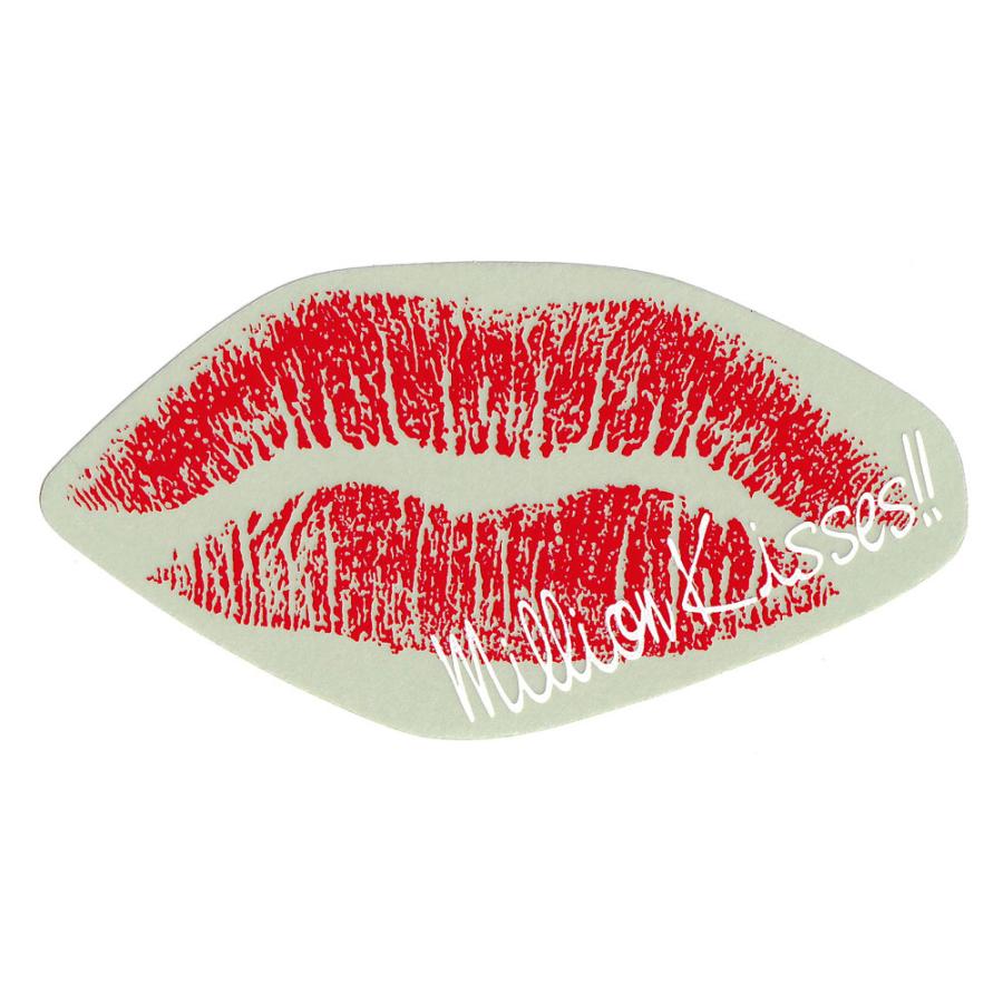 ステッカー キスマーク アメリカン 面白い バイク 車 ヘルメット