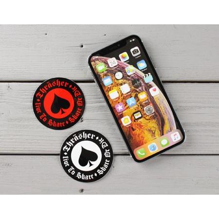 スラッシャー ステッカー ブランド かっこいい おしゃれ アウトドア アメリカン スケボー ストリート 車 バイク スーツケース Thrasher Spade Sc 4 Gen U S Junkyard 通販 Yahoo ショッピング