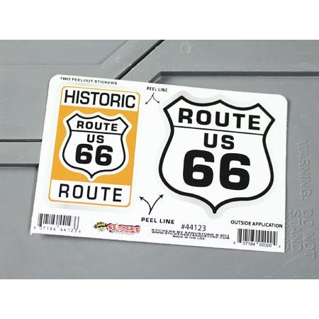 ステッカーセット アメリカン 車 バイク ルート６６ ROUTE66 かっこいい カーステッカー ロードサイン ブラウンシールド メール便OK＿SC-44123-HYS｜planfirst