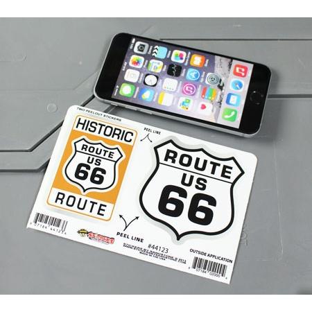 ステッカーセット アメリカン 車 バイク ルート６６ ROUTE66 かっこいい カーステッカー ロードサイン ブラウンシールド メール便OK＿SC-44123-HYS｜planfirst｜02