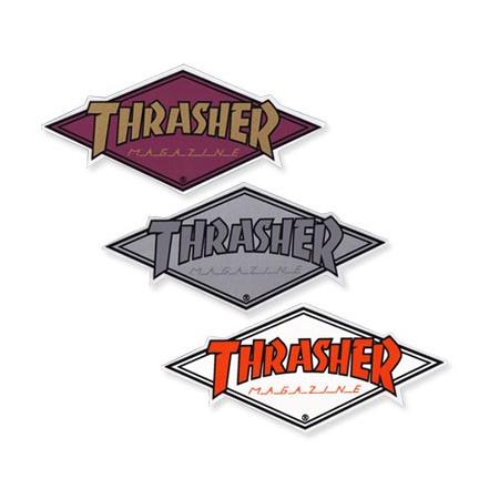 スラッシャー ステッカー ブランド かっこいい おしゃれ アウトドア アメリカン スケボー ストリート 車 バイク スーツケース Thrasher Diamond Sc 537 Gen U S Junkyard 通販 Yahoo ショッピング